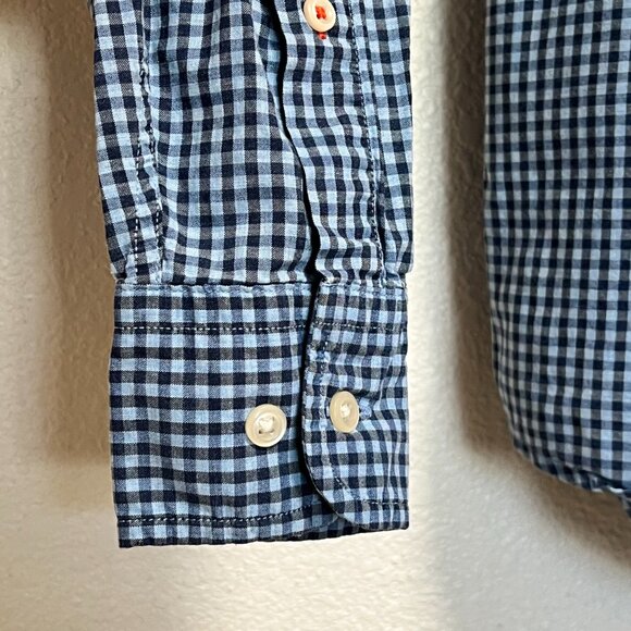 Tommy Hilfiger Blue Checkered Long Sleeve Button Up Shirt Mens Size XS - Picture 5 of 13
